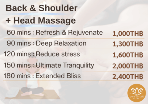 03 Back & Shoulder Massage Price 03 Back & Shoulder Massage Price
